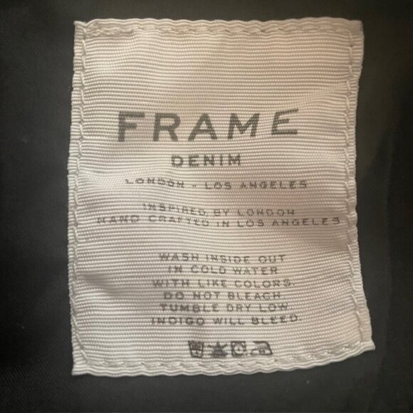 FRAME DENIM Le Skinny de Jeanne Distressed Skinny Jeans in Empire Black, Size 26 - Picture 9 of 12